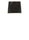 Khaite The Jett Leather Miniskirt In Black