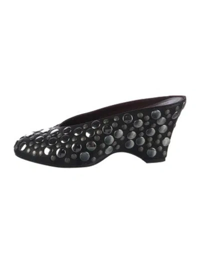 Pre-owned Khaite Leather Mules In Black