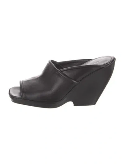 Pre-owned Khaite Leather Mules In Black