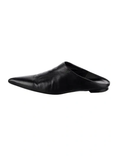 Pre-owned Khaite Leather Mules In Black