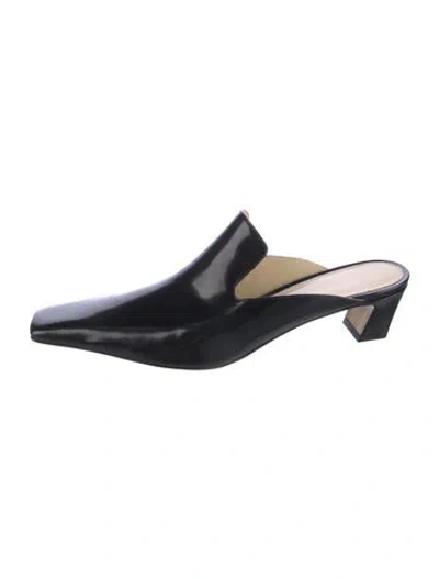 Pre-owned Khaite Leather Mules In Black