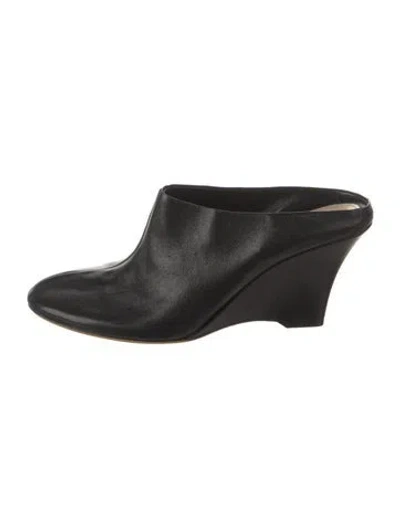 Pre-owned Khaite Leather Mules In Black