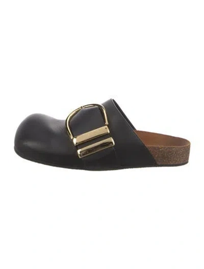 Pre-owned Khaite Leather Mules In Black
