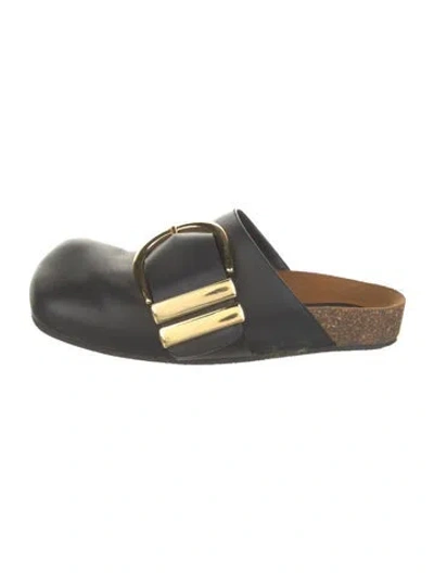 Pre-owned Khaite Leather Mules In Black