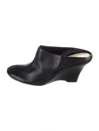 Pre-owned Khaite Leather Mules In Black