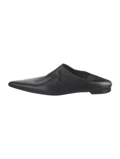 Pre-owned Khaite Leather Mules In Black