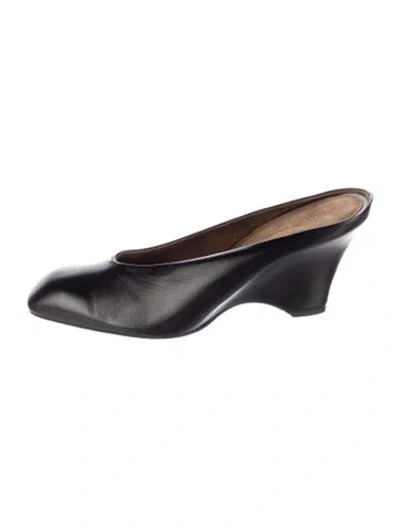 Pre-owned Khaite Leather Mules In Black