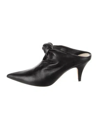 Pre-owned Khaite Leather Mules In Black