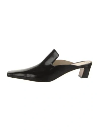 Pre-owned Khaite Leather Mules In Black