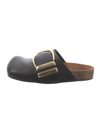 Pre-owned Khaite Leather Mules In Black