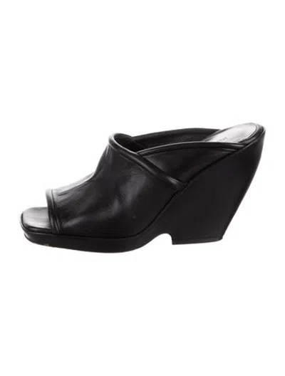 Pre-owned Khaite Leather Mules In Black