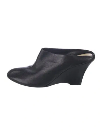 Pre-owned Khaite Leather Mules In Blue