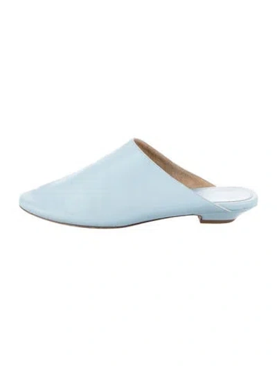 Pre-owned Khaite Leather Mules In Blue