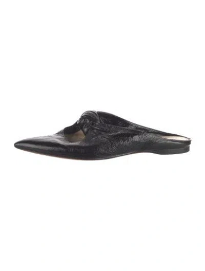 Pre-owned Khaite Leather Mules In Blue