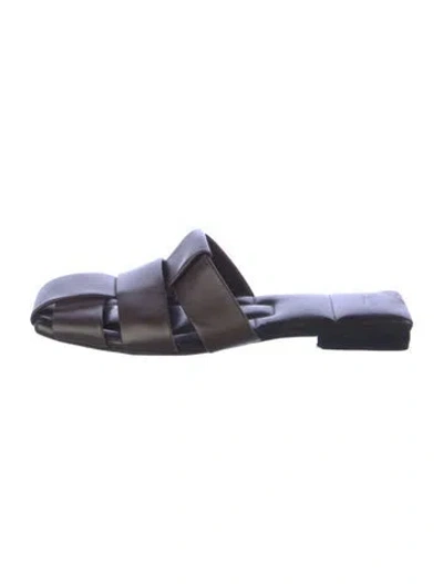 Pre-owned Khaite Leather Mules In Blue