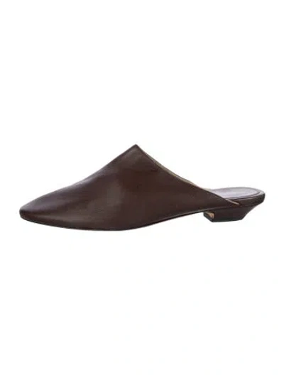 Pre-owned Khaite Leather Mules In Brown
