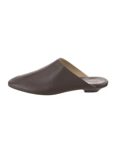 Pre-owned Khaite Leather Mules In Brown