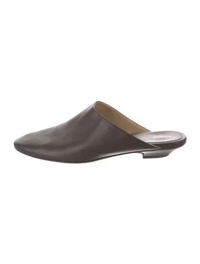 Pre-owned Khaite Leather Mules In Brown