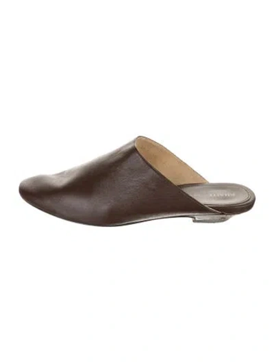 Pre-owned Khaite Leather Mules In Brown