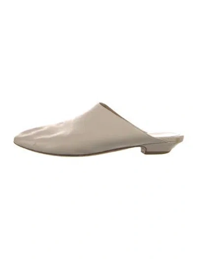 Pre-owned Khaite Leather Mules In Neutral