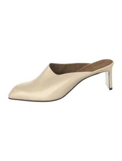 Pre-owned Khaite Leather Mules In Neutrals