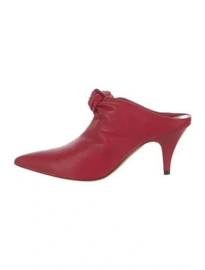 Pre-owned Khaite Leather Mules In Red