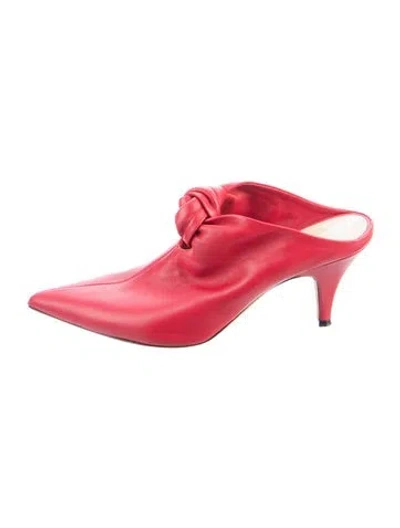 Pre-owned Khaite Leather Mules In Red