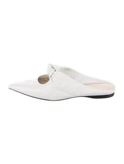 Pre-owned Khaite Leather Mules In White