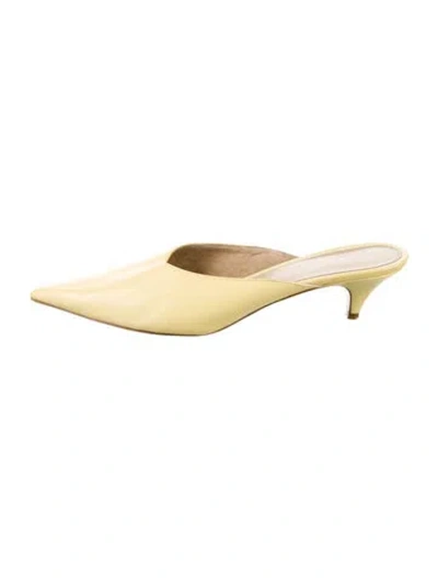 Pre-owned Khaite Leather Mules In Yellow