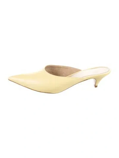 Pre-owned Khaite Leather Mules In Yellow