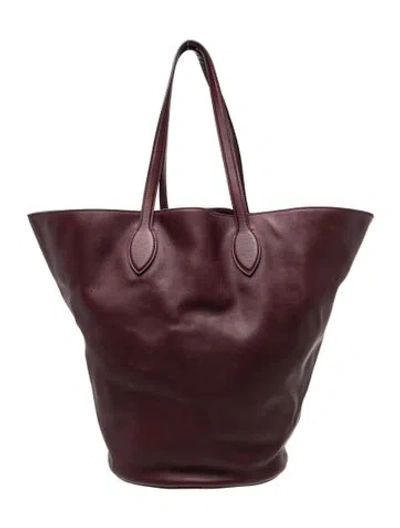 Pre-owned Khaite Leather Osa In Burgundy
