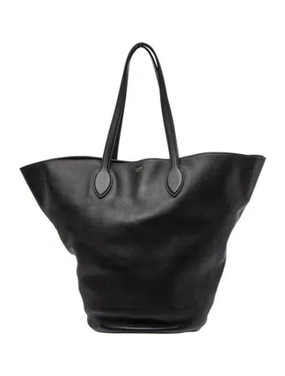Pre-owned Khaite Leather Osa Circle Medium In Black