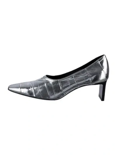 Pre-owned Khaite Leather Pumps In Silver