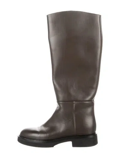 Pre-owned Khaite Leather Riding Boots In Brown