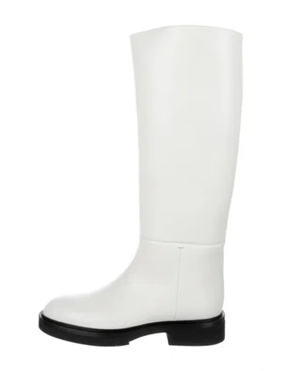 Pre-owned Khaite Leather Riding Boots W/ Tags In White
