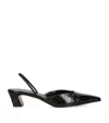 Khaite Roosevelt Slingback Leather Pumps In Black