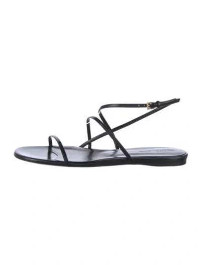 Pre-owned Khaite Leather Sandals In Black