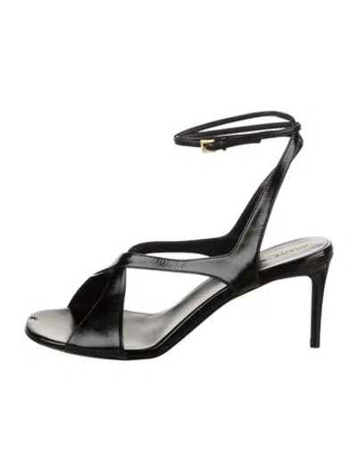 Pre-owned Khaite Leather Sandals In Black