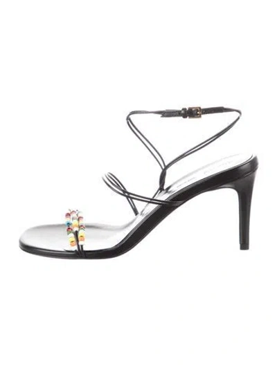 Pre-owned Khaite Leather Sandals In Black