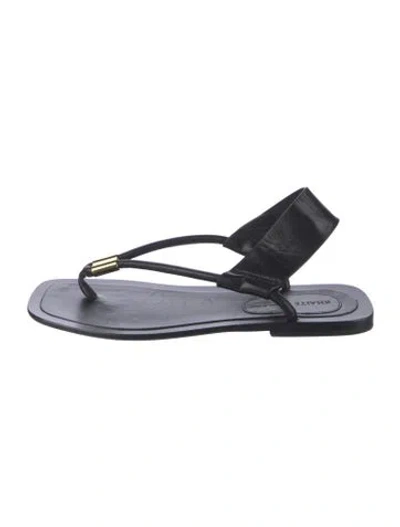 Pre-owned Khaite Leather Sandals In Black