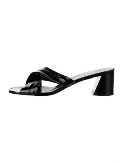 Pre-owned Khaite Leather Sandals In Black