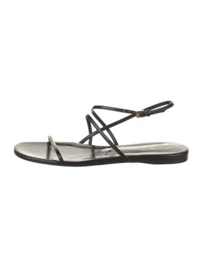Pre-owned Khaite Leather Sandals In Black
