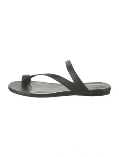 Pre-owned Khaite Leather Sandals In Black