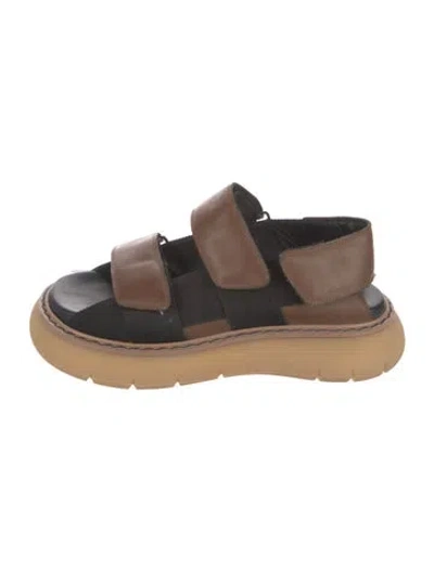 Pre-owned Khaite Leather Sandals In Brown