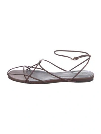 Pre-owned Khaite Leather Sandals In Brown