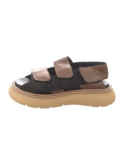 Pre-owned Khaite Leather Sandals In Brown