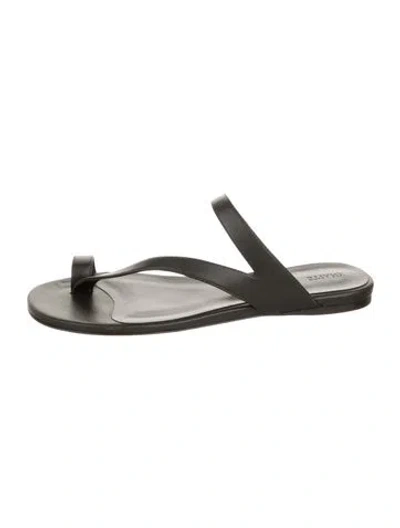 Pre-owned Khaite Leather Sandals In Grey