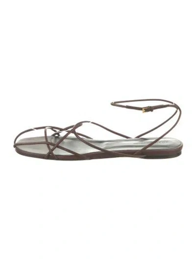 Pre-owned Khaite Leather Sandals In Multicolor