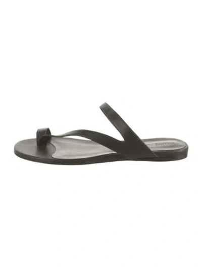 Pre-owned Khaite Leather Sandals W/ Tags In Black