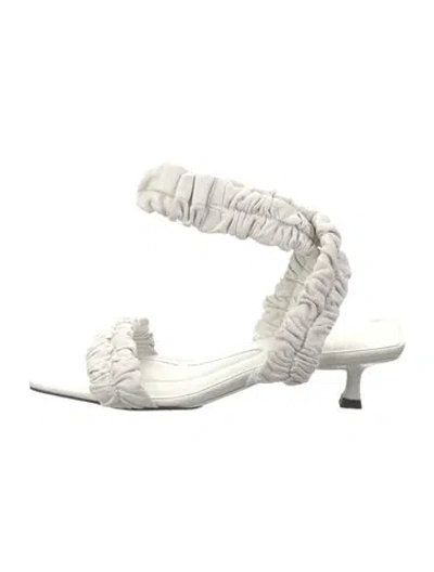 Pre-owned Khaite Leather Sandals In White